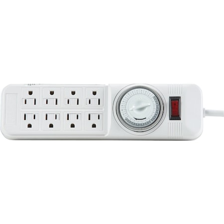 All-Source Power Strip, 8 Outlet(s) 4 ft., White LTS-L06